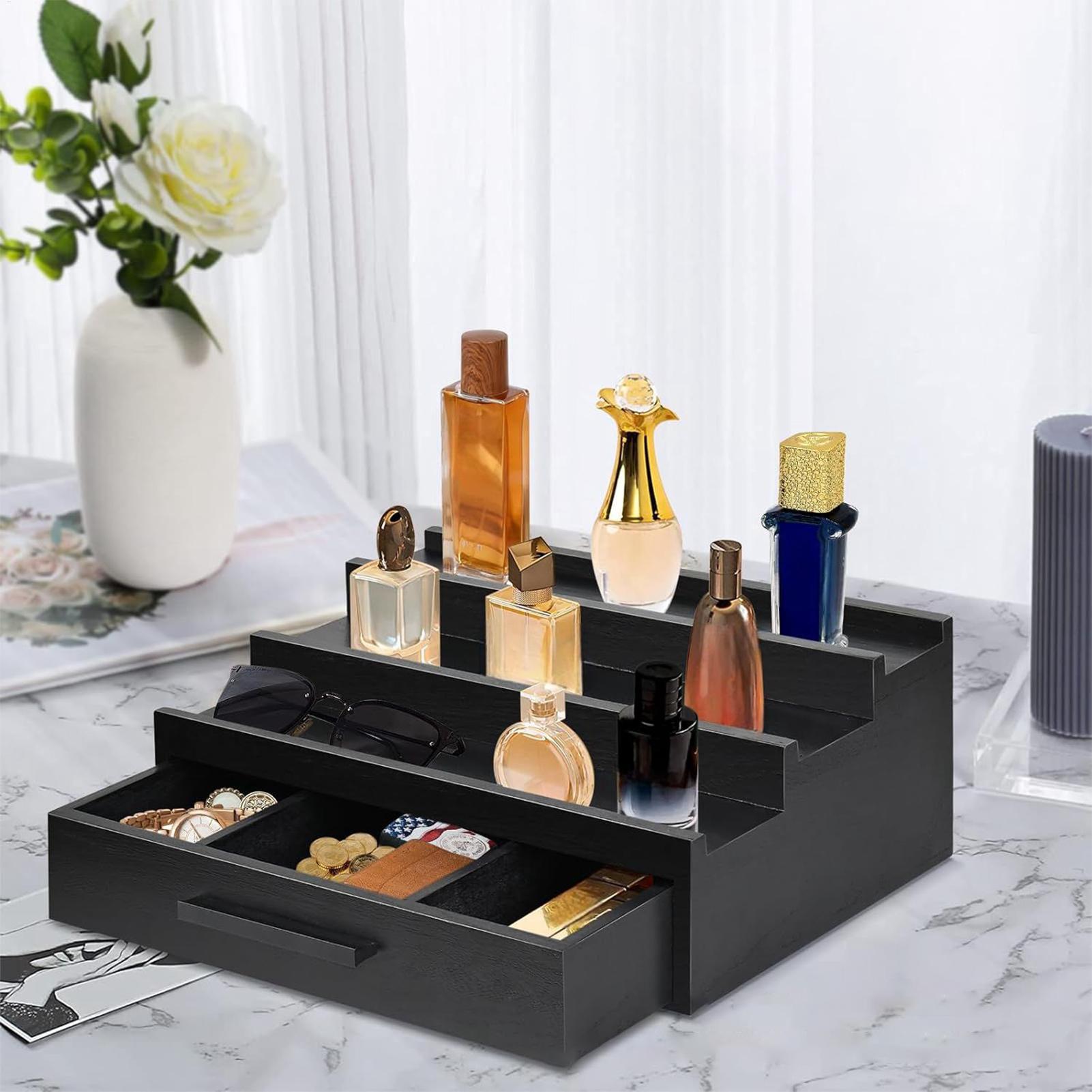 Perfume Fragrance Types For Men - Parfümständer Organizer Duftorganizer Dreischichtiges Parfümregal Schwarzer