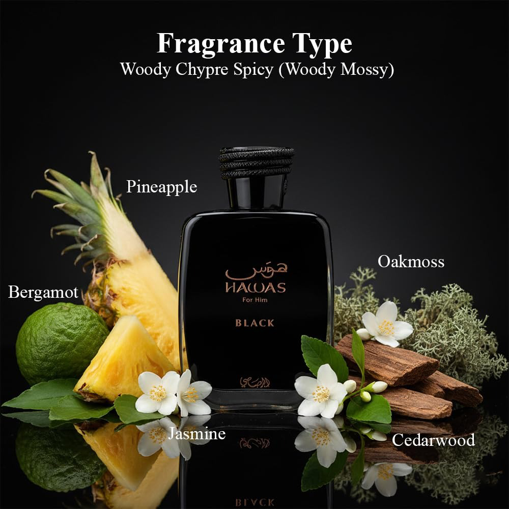 Hawas Black von Rasasi für Män – Perfume Fragrance Man Bewertung und Preis
